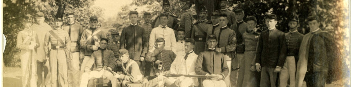 Archival photograph of cadets in full uniform.