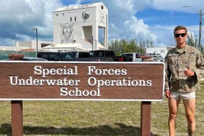 Tommy Lees '24 at Special Forces Underwater Operations School