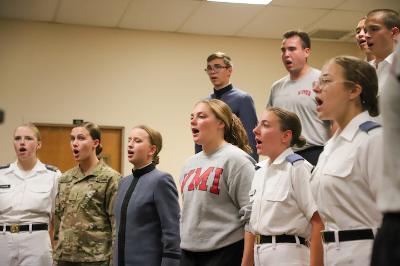 Cadets at VMI participating in the Glee Club